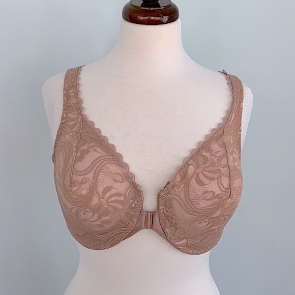 Glamorise WonderWire Front-Closure Stretch Lace Bra 38D NWOT - Picture 4 of 13